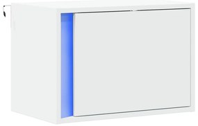 Mesa de cabeceira de parede com luzes LED branco
