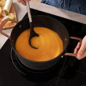 Panela Polka Fantasy 24 Pot Golden Diâmetro 24 cm, capacidade 4,5 l, alumínio forjado, revestimento antiaderente Platinum Plus Teflon, livre PFOA, ade