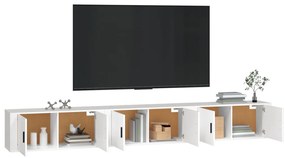 Móveis de TV de parede 3 pcs 100x34,5x40 cm branco