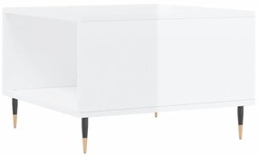 Mesa de centro 55x55x36,5 cm derivados madeira branco brilhante