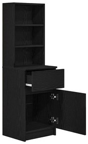Mesa de cabeceira 39x35x125 cm derivados de madeira preto