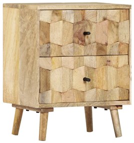 Mesa de cabeceira 40x30x50 cm madeira de mangueira maciça