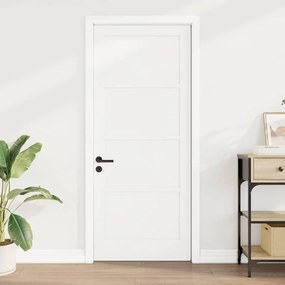 vidaXL Porta de Interior 'ORKDAL'Branca 83x202x4 cm Madeira Sólida de Pinheiro