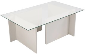 Mesa de Centro Vetrino – Branco Amadeirado – 105x40x65 cm