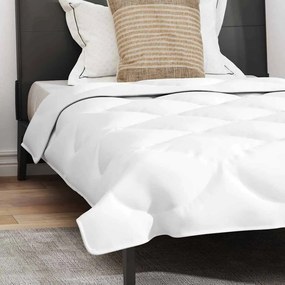 Edredão com travesseiro 2 pcs Branco 155 x 220 cm Microfibra