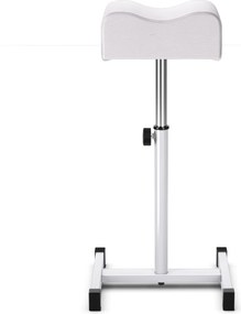 Apoio de pés para pedicure e manicure com altura regulável Almofada de 44-65 cm Equipamento profissional para salões de beleza Branco