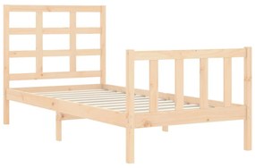 Cama sem colchão 100x200 cm madeira de pinho maciça