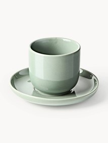 Chávenas de café expresso em porcelana com pires Nessa, 4 uni.