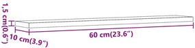 Prateleiras p/ estante 4 pcs derivados de madeira madeira velha