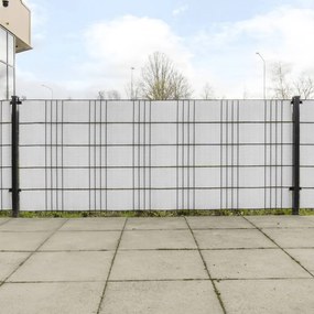 Telas de varanda 5 pcs 255x19 cm vime PE branco
