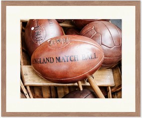 Fotografia emoldurada England Match Ball, vários tamanhos