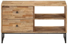 Móvel de TV em teca recuperada 90x30x55 cm