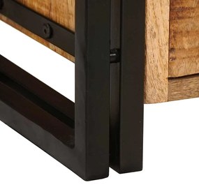 Gabinete para TV Castanho Madeira de manga sólida e rugosa