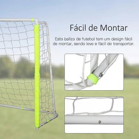 Baliza de Futebol com Estrutura Metálica e Rede para Treino no Jardim ao Ar Livre 186x62x123 cm Amarelo