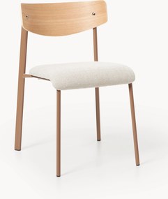 Cadeira estofada em madeira de carvalho Nadia