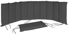 Almofada Jardim de espreguiçadeira 183x56x7cm antracite