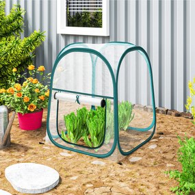 Mini estufa de jardim, mini estufa pop-up em PVC transparente, para interior ou exterior, para cultivo de vegetais, 70 x 70 x 80 cm