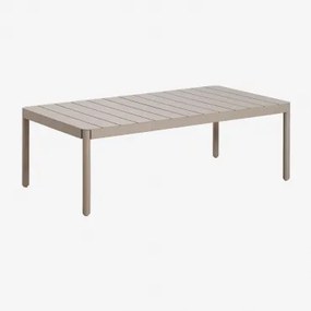 Rectangular 110x60 Cm Boleni Aluminum Garden Coffee Table Moka Brown - Sklum