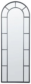 Espelho de parede em metal preto 60 x 170 cm CROSSES Beliani