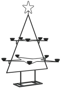 Árvore de Natal para decoração 75 cm metal preto