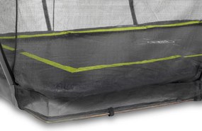 Trampolim retangular de solo Silhouette 214 x 305 cm com rede de segurança - preto