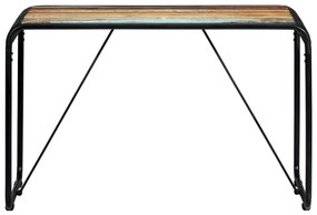 Mesa de jantar 118x60x76 cm madeira maciça recuperada
