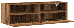 Armários de TV vidaXL 2 pcs Madeira Velha 100x30x30 cm Madeira de Enge