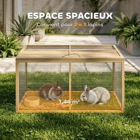 Parque Dobrável para Coelhos, 120 x 120 x 57 cm, Teto de Abertura Total, Cinzento