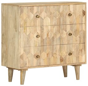 vidaXL Armário com gavetas 75x35x75 cm madeira mangueira maciça