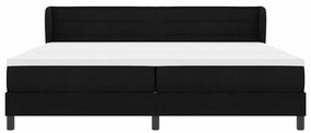 Box Spring com Colchão Preto 200x200 cm Tecido