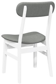 Cadeiras de jantar com almofadões 2 pcs madeira maciça branco