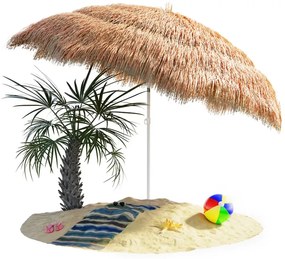 Guarda-sol Hawaii Ø160cm Proteção UV 30+ Natural