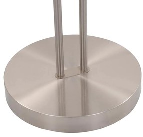 Candeeiro de pé alto regulável 18 W 180 cm prateado