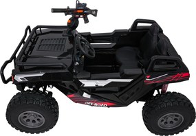 Buggy elétrico para Crianças 3 a 9 anos 24V, 2 lugares Rodas de espuma EVA, PROSPECTOR 4x4 STRONG Preto