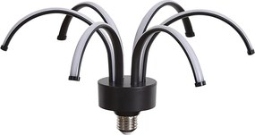 Lâmpada LED decorativa E27 preta 6W 450 lm 3000K