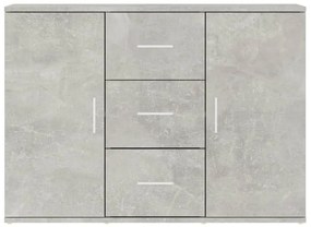 Aparador 91x29,5x65 cm derivados de madeira cinza cimento