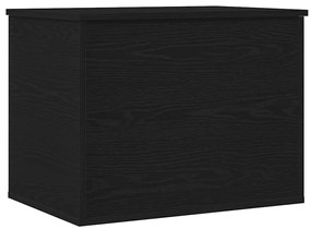 Caixa de Armazenamento vidaXL com Tampa Madeira Negra 60x42x46 cm Made