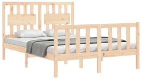 Cama sem colchão 140x200 cm madeira de pinho maciça