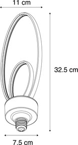 Lâmpada LED E27 Decorativa Preta 6W 450 lm 3000K