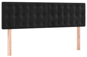 Cama com molas/colchão 140x190 cm veludo preto
