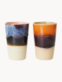 Hand Painted XL Cups 70's, Set of 2