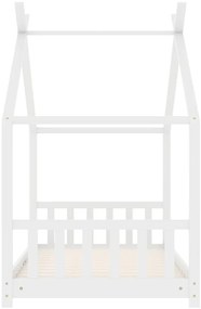 Estrutura de cama para crianças 70x140 cm pinho maciço branco