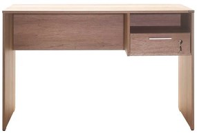 Secretária "Simple" com Gaveta - 120 x 75 x 60 cm - Nogueira Claro - D
