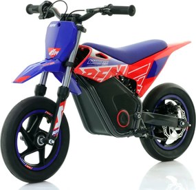 Mini moto elétrica para crianças Minicross electrica RFN Warrior SX-E250 Supermotard 250W 12/12" Até 25Km/hora cm limitador Azul/Vermelho