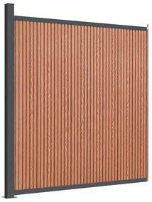 Painel de vedação WPC 173x186 cm castanho