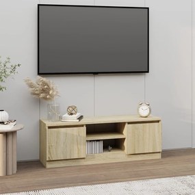 Móvel de TV com porta 102x30x36 cm carvalho sonoma