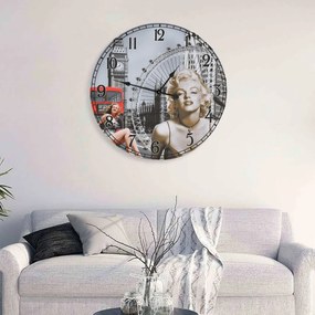 vidaXL Relógio de parede vintage 60 cm