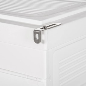 Armário de Roupas Dobrável Armário Portátil com 4 Portas Magnéticas 5 Prateleiras de Armazenamento e 1 Barra para Pendurar para Dormitório Corredor 69