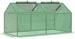 Estufa 119x60x60cm Estufa de Jardim com 2 Janelas Enroláveis para Cult