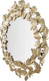 ESPELHO FOLHAS REDONDO Ø 87X2,5 CM DOURADO